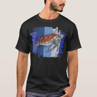 Turtle Marine Biologist  Retro T-shirt