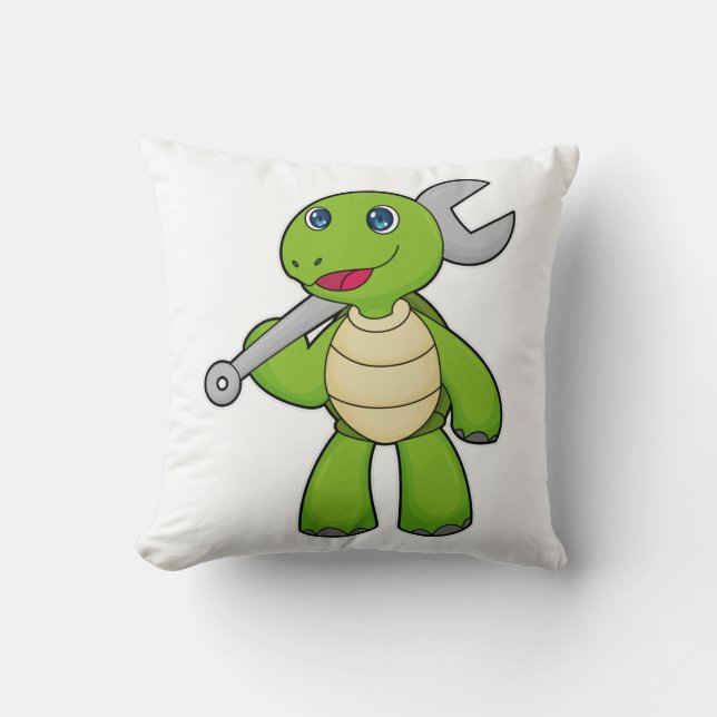 Turtle Mechanic WFrench Kussen (Voorkant)