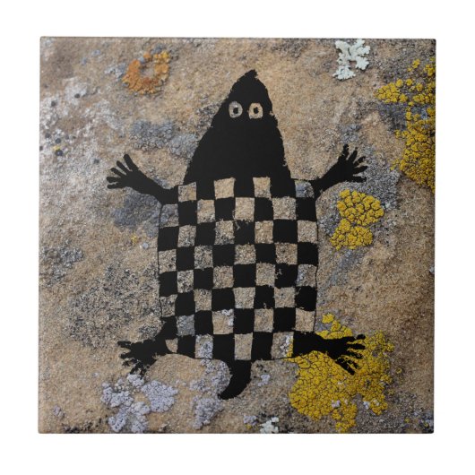 Turtle mimbres Pottery Design Tegeltje (Voorkant)