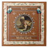Turtle Moeder Aarde Energie Tegeltje (Voorkant)