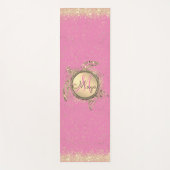 Turtle Monogram sterren op roze Yoga Mat (Voorkant)