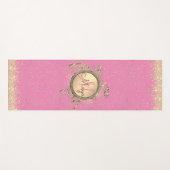 Turtle Monogram sterren op roze Yoga Mat (Voorkant (horizontaal))