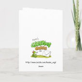 Turtle Music verjaardagskaart Kaart (Achterkant)