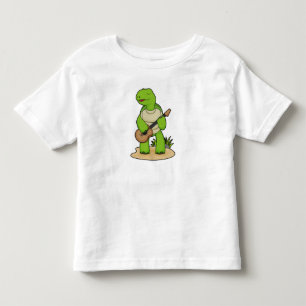Turtle Musician Guitar Music Kinder Shirts