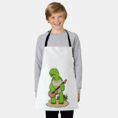 Turtle Musician Guitar Music Schort (Gedragen)