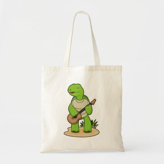 Turtle Musician Guitar Music Tote Bag (Voorkant)