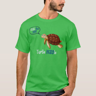 Turtle Nerdle op Ocean Blue T-shirt