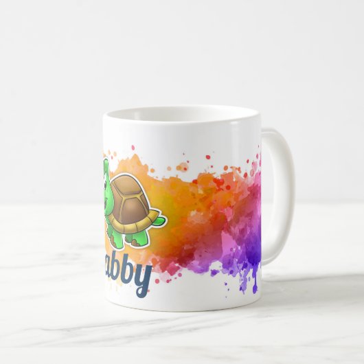 Turtle Orange Splash Mug (Devant droit)