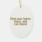 Turtle Pace is mijn gelukkige plek Keramisch Ornament (Achterkant)