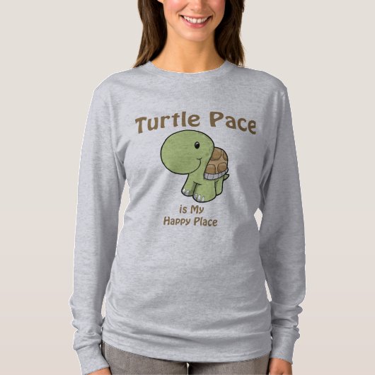 Turtle Pace is mijn gelukkige plek T-shirt (Voorkant)
