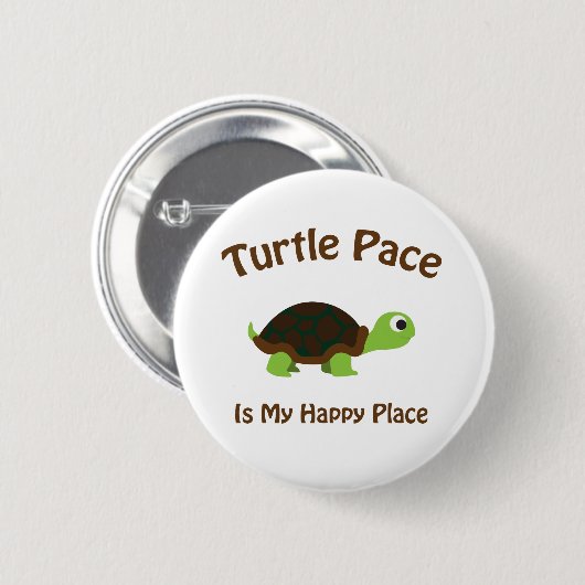 Turtle Pace Ronde Button 5,7 Cm (Voorkant /achterkant)