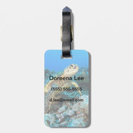 Turtle Pair Bagagelabel (Achterkant verticaal)