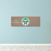 Turtle Panda Canvas Afdruk (Insitu (Houten vloer))