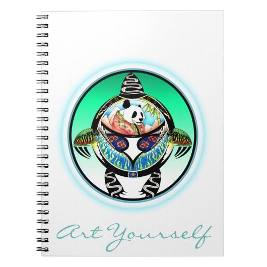 Turtle Panda Notitieboek (Voorkant)