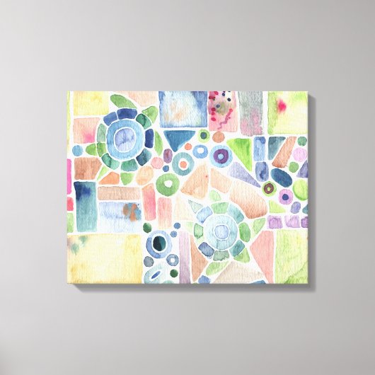 Turtle Pond Aquarelle peinture sur toile (Recto)