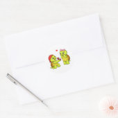 Turtle proposal with engagement ring ronde sticker (Envelop)