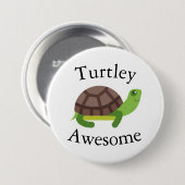 Turtle Pun Badge Ronde Button 7,6 Cm (Voorkant /achterkant)