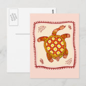 Turtle Quilt Briefkaart (Voorkant / Achterkant)