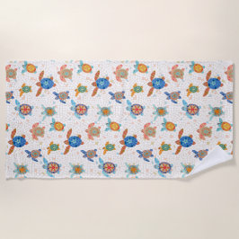 Turtle Race Mozaïek Multicolor Strandlaken