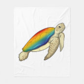 Turtle Rainbow Fleece Deken (Voorkant)
