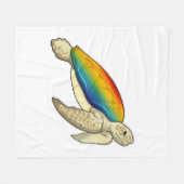 Turtle Rainbow Fleece Deken (Voorkant (Horizontaal))