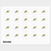 Turtle Rainbow Ronde Sticker (Vel)