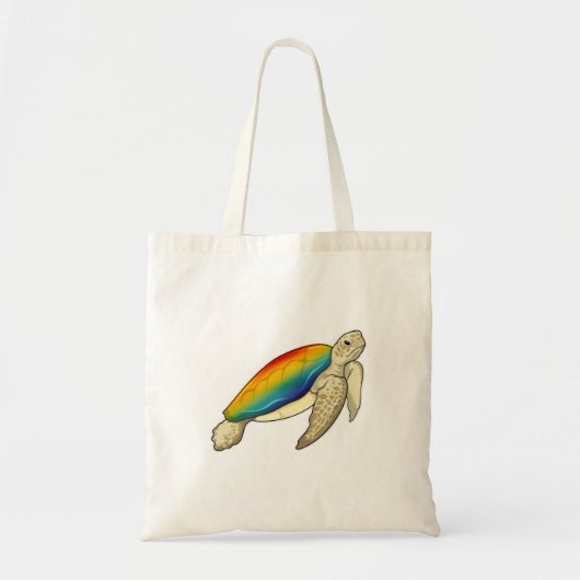 Turtle Rainbow Tote Bag (Voorkant)