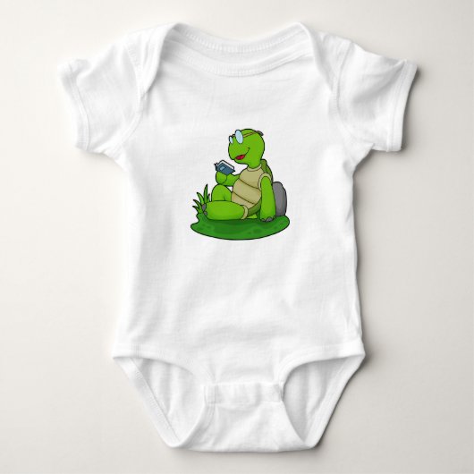 Turtle Reading Book Romper (Voorkant)