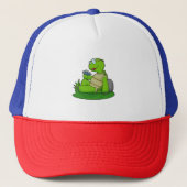 Turtle Reading Book Trucker Pet (Voorkant)