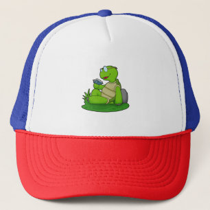 Turtle Reading Book Trucker Pet