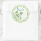 Turtle Reef Round - aangepaste voordelige Sticker (Tas)