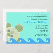 Turtle Reef Seaturtle 5x7 Anniversaire Invitation (Devant / Derrière)