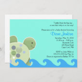 Turtle Reef Seaturtle 5x7 Baby shower Invitation (Devant / Derrière)