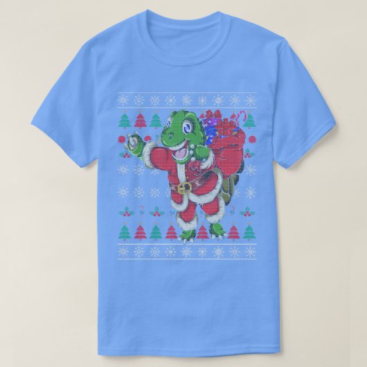 Turtle Retro Ugly Kerstmis T-shirt (Design voorkant)