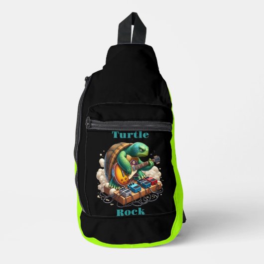 Turtle Rockstar Jamming op het podium Sling Bag (Voorkant)