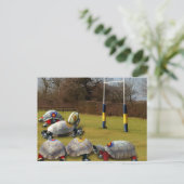 Turtle Rugby Briefkaart (Staand voorkant)