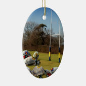 Turtle Rugby Keramisch Ornament (Rechts)