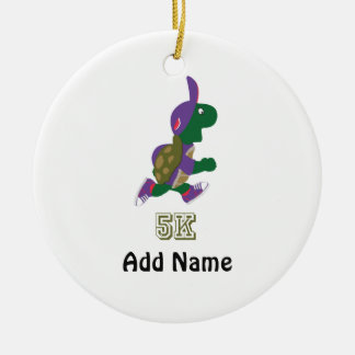 Turtle Runner 5K - Paars Keramisch Ornament