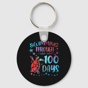 Turtle Sea Swimming Through 100 Days Of School Tea Sleutelhanger