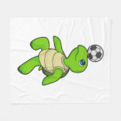Turtle Soccer player Soccer Fleece Deken (Voorkant (Horizontaal))