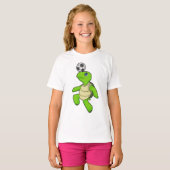 Turtle Soccer player Soccer T-shirt (Voorkant volledig)