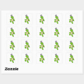 Turtle Soccer player Soccer Vierkante Sticker (Vel)