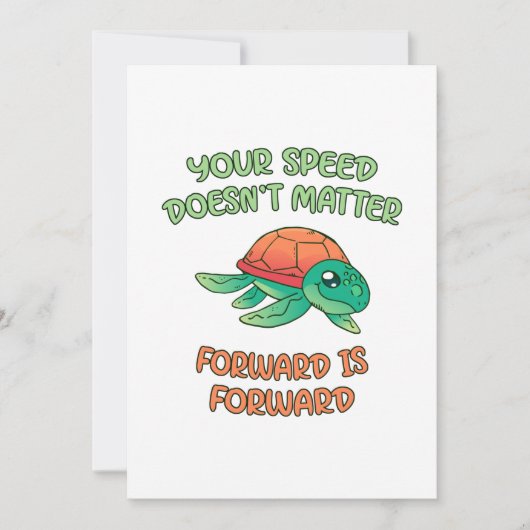 Turtle Speed Doesnt Matter Feestdagenkaart (Voorkant)