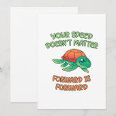 Turtle Speed Doesnt Matter Feestdagenkaart (Voorkant / Achterkant)
