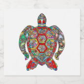 Turtle Sticker Wine Sticker Funny Novelty Gift (Enkel label)