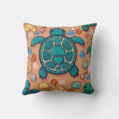 Turtle Stones Print Kussen (Achterkant)