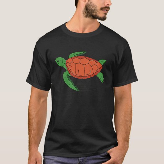 turtle swimming t-shirt (Voorkant)