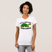 TURTLE T - SHIRTS GEWOON EEN MEISJE DAT HOUDT VAN  (Voorkant volledig)