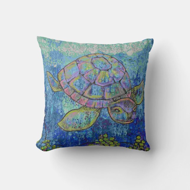 Turtle Throw Pillow Kussen (Voorkant)