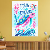 Turtle Tide Dromen Canvas Afdruk (Insitu (Woonkamer))